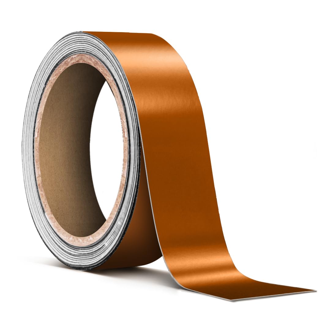 VViViD Satin Copper Chrome Pinstripe Vinyl Tape Roll (1 x 25ft)