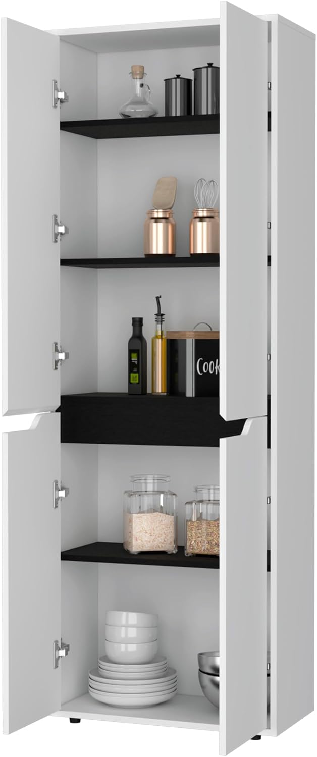 White 5 Shelf Kitchen Pantry
