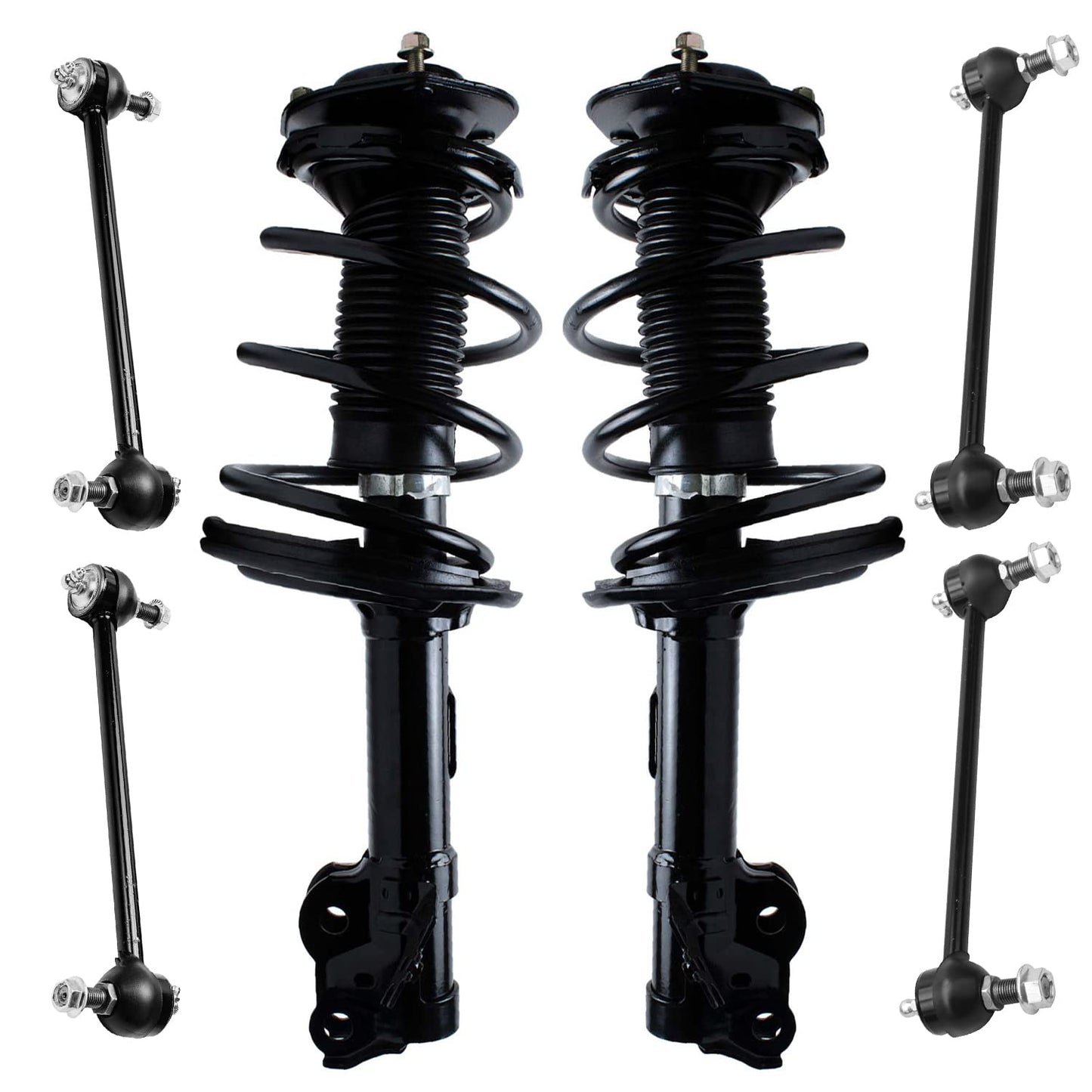 Detroit Axle - Front Struts Kit for Toyota Camry 2012 2013 2014, 2 Ready Suspension Struts w/Coil Spring Assembly 4 Front Rear S