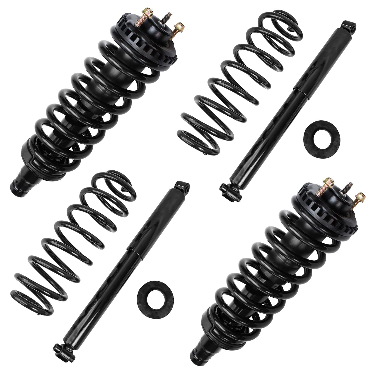 Detroit Axle - 4pc Struts for 02-06 Chevy Trailblazer EXT GMC Envoy XL 04-05 Envoy XUV 03-06 Isuzu Ascender, 4 Front and Rear St