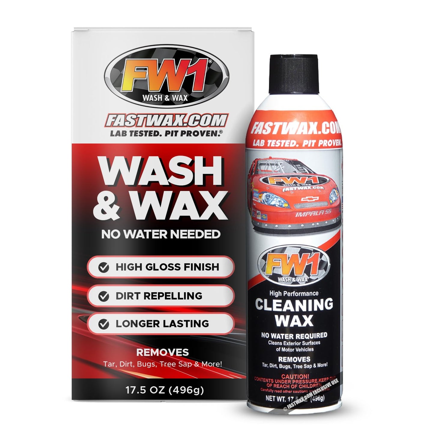 FW1, A High Performance Car Wax Polish | Easy To Use Scratch-Free Waterless Car Wash Spray & Detail Cleaning Polish (17.5oz) | S