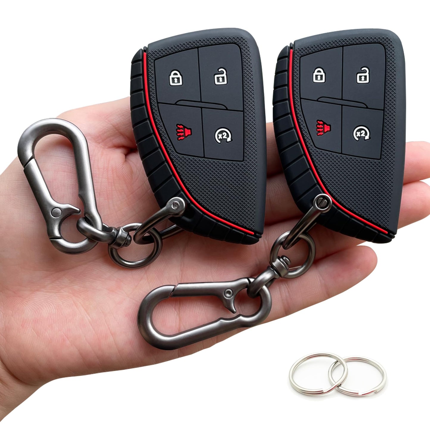 TANDRIVE 4-Button Key Fob Cover for 2023-2025 2026 Chevy Colorado Equinox Silverado GMC Canyon Sierra 2025 Honda Prologue, Silic