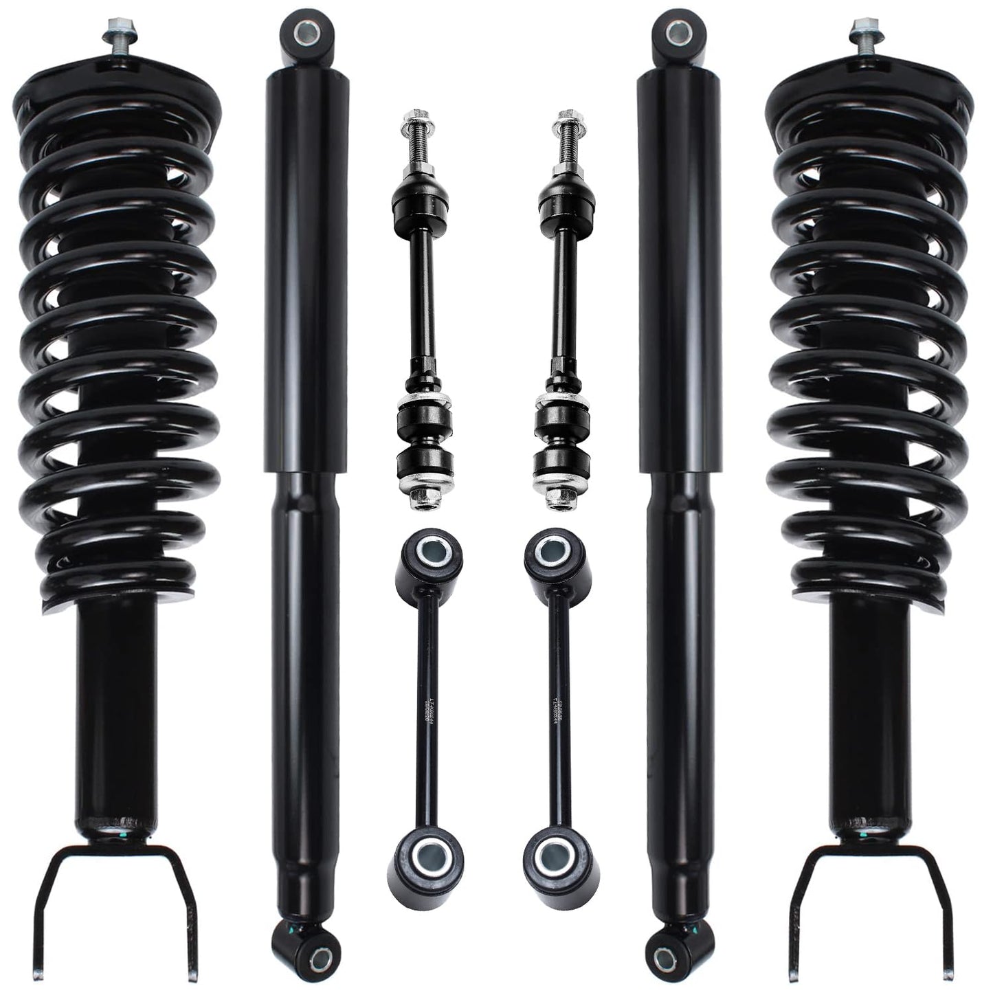 Detroit Axle - 2WD Suspension Kit for 05-09 Dodge Dakota Mitsubishi Raider, Front Struts w/Coil Spring Rear Shock Absorbers Fron