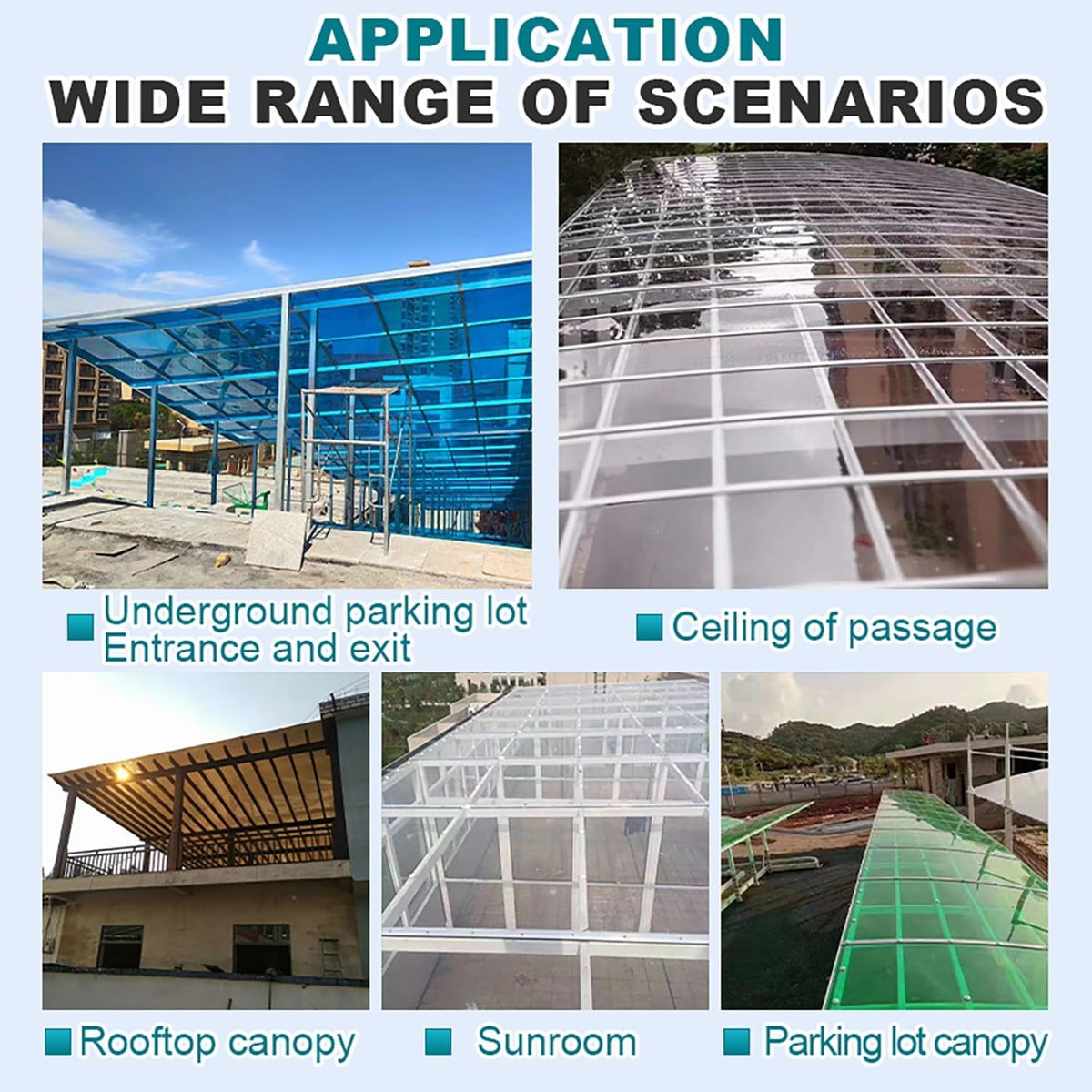 Daylighting Roof Panels Outdoor Sunshade Canopy Panels Greenhouse Panels Not Easy to Deform Easy to Assemble for Outdoor Shed Panels.(Green,2x26.2ft)