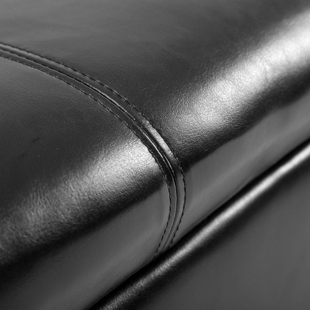 Faux Leather Storage Bench