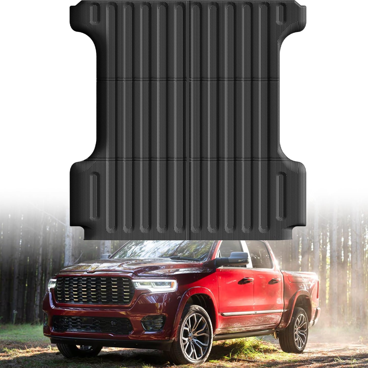 AUTOBULL Truck Bed Mat Bed Liner Fit for Ram 1500/1500 RHO 2019-2026 & RAM 1500 Classic 2019-2024 Short Bed (5.7 FT / 67.4inches