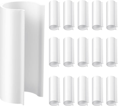 Jetec 16 Pcs PVC Pipe Clamps Greenhouses Strap Clips 2.4 Inches Long Summer PVC Water Pipe Clamps Strap Clips for Woodworking(for 3/4 Inch PVC Pipe,White)