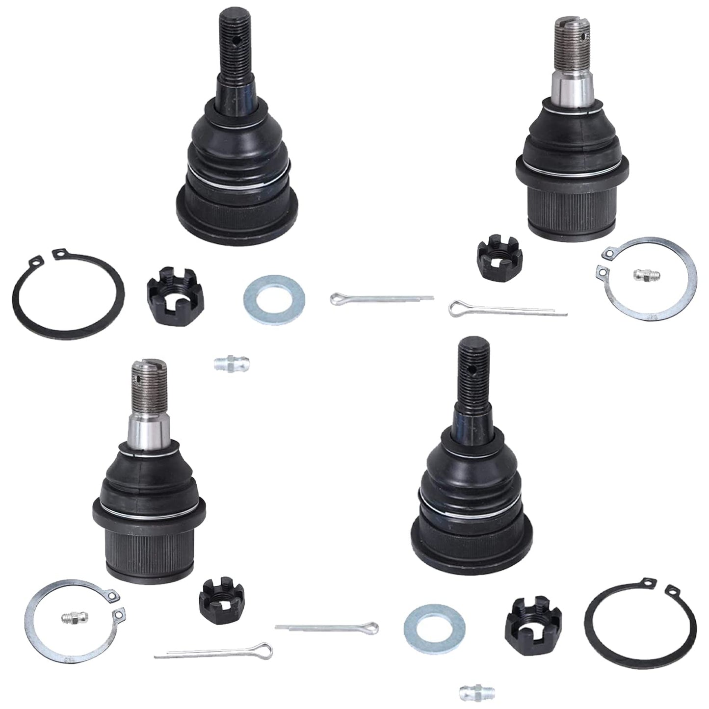Detroit Axle - 2WD Front 4pc Ball Joints for Dodge Ram 1500 2500 3500, 4 Upper and Lower Ball Joints Replacement