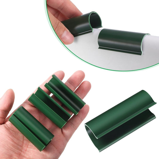 Jetec 32 Pcs PVC Pipe Clips Pool Cover Clamps for Above Ground Pool Greenhouses, Row Covers, Garden, Shelters, Bird Protection, 2.4 Inch Long(for 1/2 Inch PVC Pipe,Green)