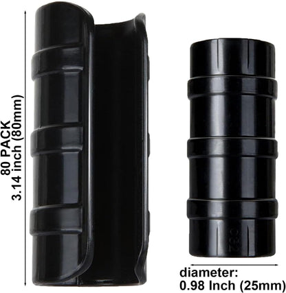 80PCS 1 inch Greenhouse Clips Black Greenhouse Clamps Black Plastic Clamps Garden Buildings Tube Clips for PVC Pipe Greenhouse Films, Sunshade Nets, Shelters, Farming, Gardening