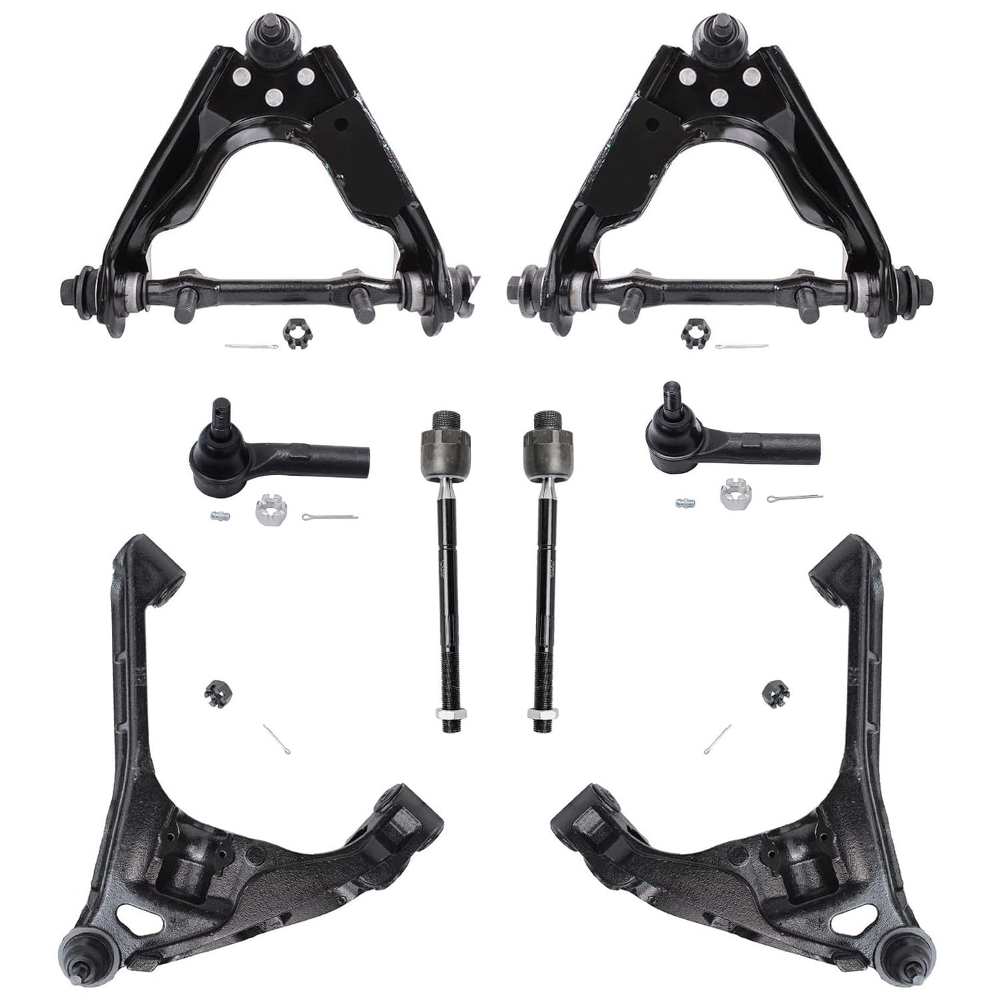 Detroit Axle - 8pc Front End Control Arms Kit for 00-04 Dodge Dakota, 00-03 Durango, 4 Upper & Lower Control Arms with Ball Join