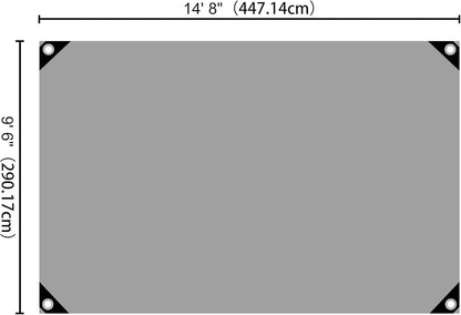 Yescom 10x15ft Heavy Duty Reinforced Poly Tarp 10-mil Waterproof Tarpaulin Ground Sheet Camping Tent Cover with Eyelets Reversible Silver Black Tarps