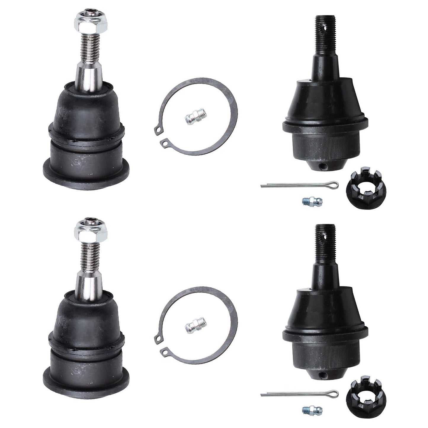 Detroit Axle - 4 Front Ball Joints for Chevy GMC Silverado Sierra Avalanche Suburban Yukon XL 2500 3500 HD Hummer H2 Upper and L
