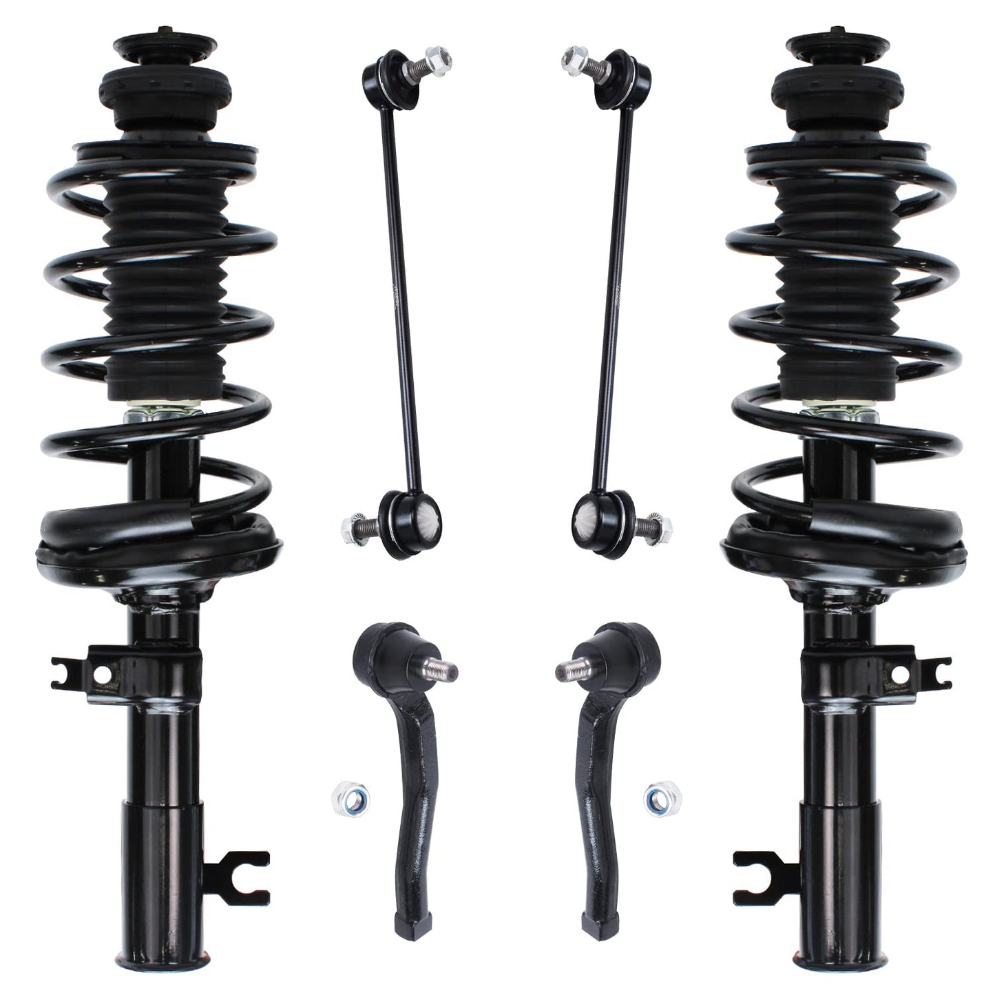 Detroit Axle - 6pc Front Struts Kit for 2004-2011 Chevrolet Aveo Aveo5 2009-2010 Pontiac G3 2005-2008 Wave, Sway Bar Links Outer