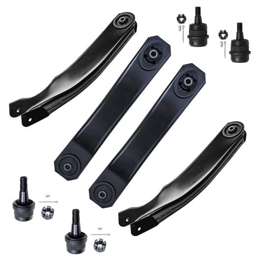 Detroit Axle - Front 8pc Control Arms Kit for 1999-2004 Jeep Grand Cherokee, 4 Control Arms 4 Ball Joints 2000 2001 2002 2003 Re