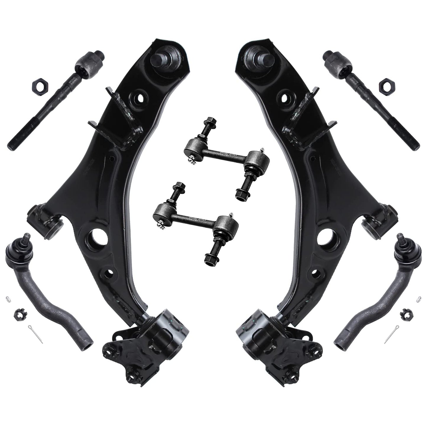 Detroit Axle - Front 8pc Suspension Kit for 07-14 Ford Edge Lincoln 07-15 MKX 2007 2008 2009 2010 2011 2012 2013 2014, 2 Lower C