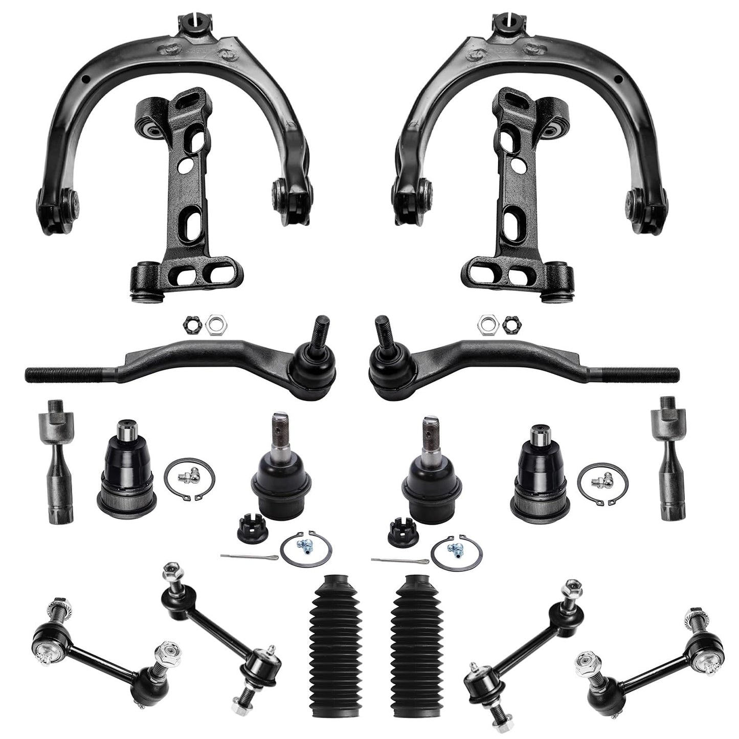 Detroit Axle - Front Rear Suspension Kit for Chevrolet Trailblazer EXT SSR GMC Envoy XUV Buick Rainier Saab 9-7x Control Arms Ba