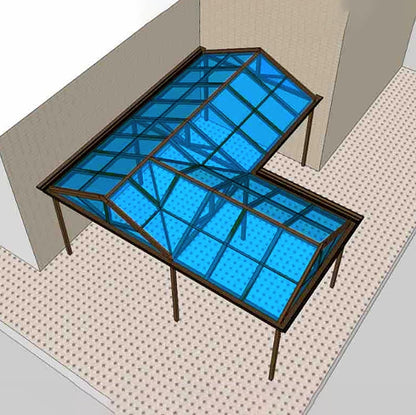 Greenhouse Panels Daylighting Roof Panels Transparent Greenhouse Panel Easy to Bend and Cut for Outdoor Gardens Greenhouses.(Blue,2.62x13.1ft)