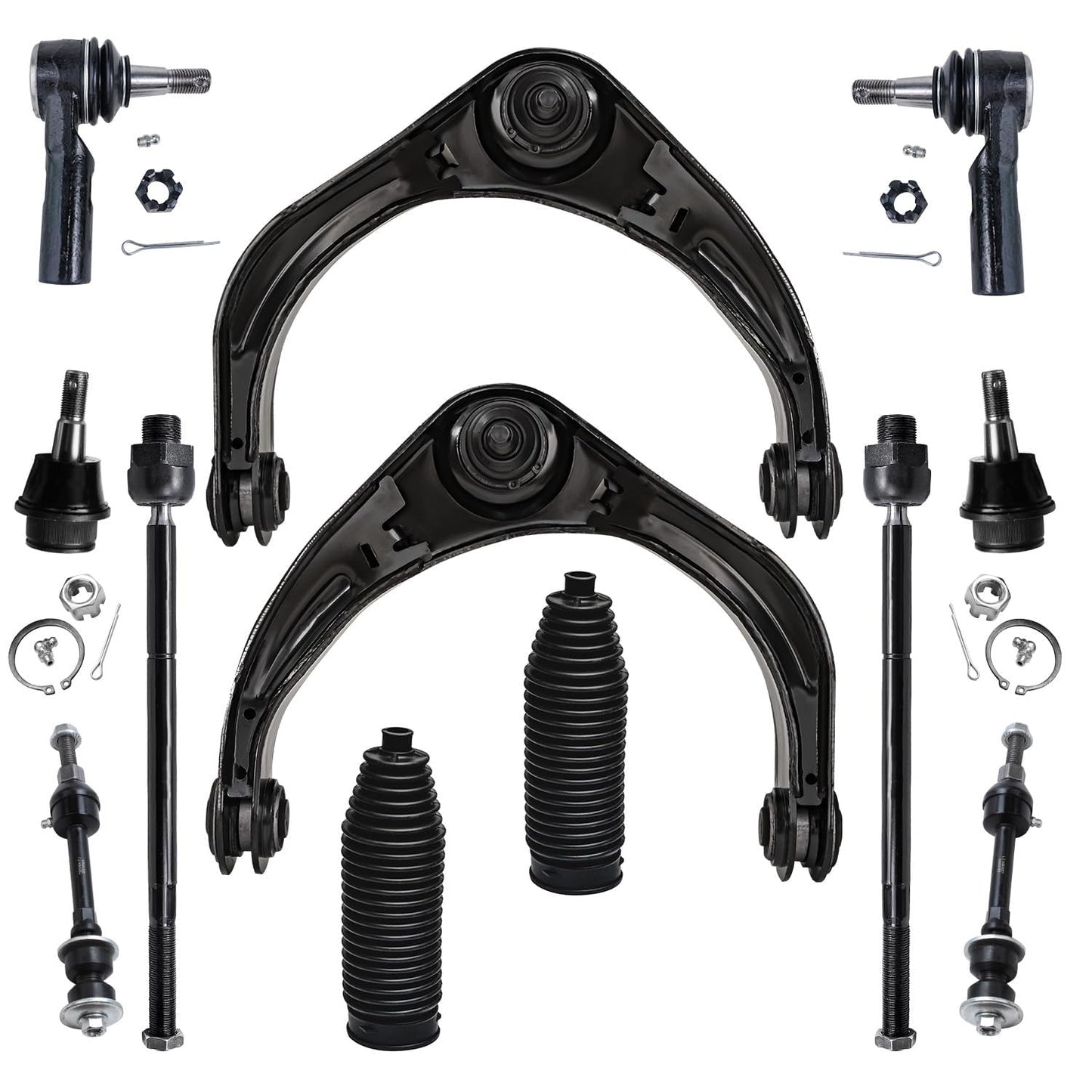 Detroit Axle - 2WD Front End 12pc Suspension Kit for Dodge Ram 1500, 2006 2007 2008, 2 Upper Control Arms 2 Lower Ball Joints 4
