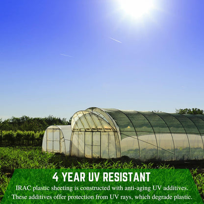 Farm Plastic Supply - Clear Coolmax Greenhouse Plastic Sheeting - 6 Mil - 4 Year UV Resistant Infrared Anti-Condensate Green House Covering Thermal Greenhouse Plastic 6 mil (40' x 60')