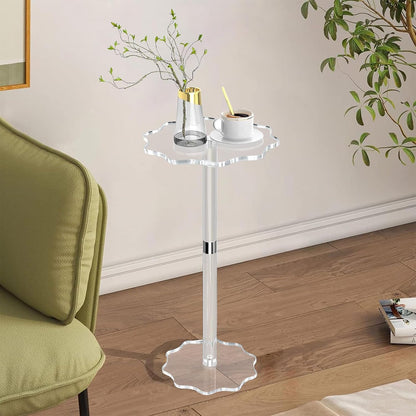 Drink Table, Acrylic Side Table, 10×10×20in Drink Tables for Small Spaces, Plant Stand, Acrylics Furniture, Home Decorations for Living Room, Home Decor Accents (Acrylic)