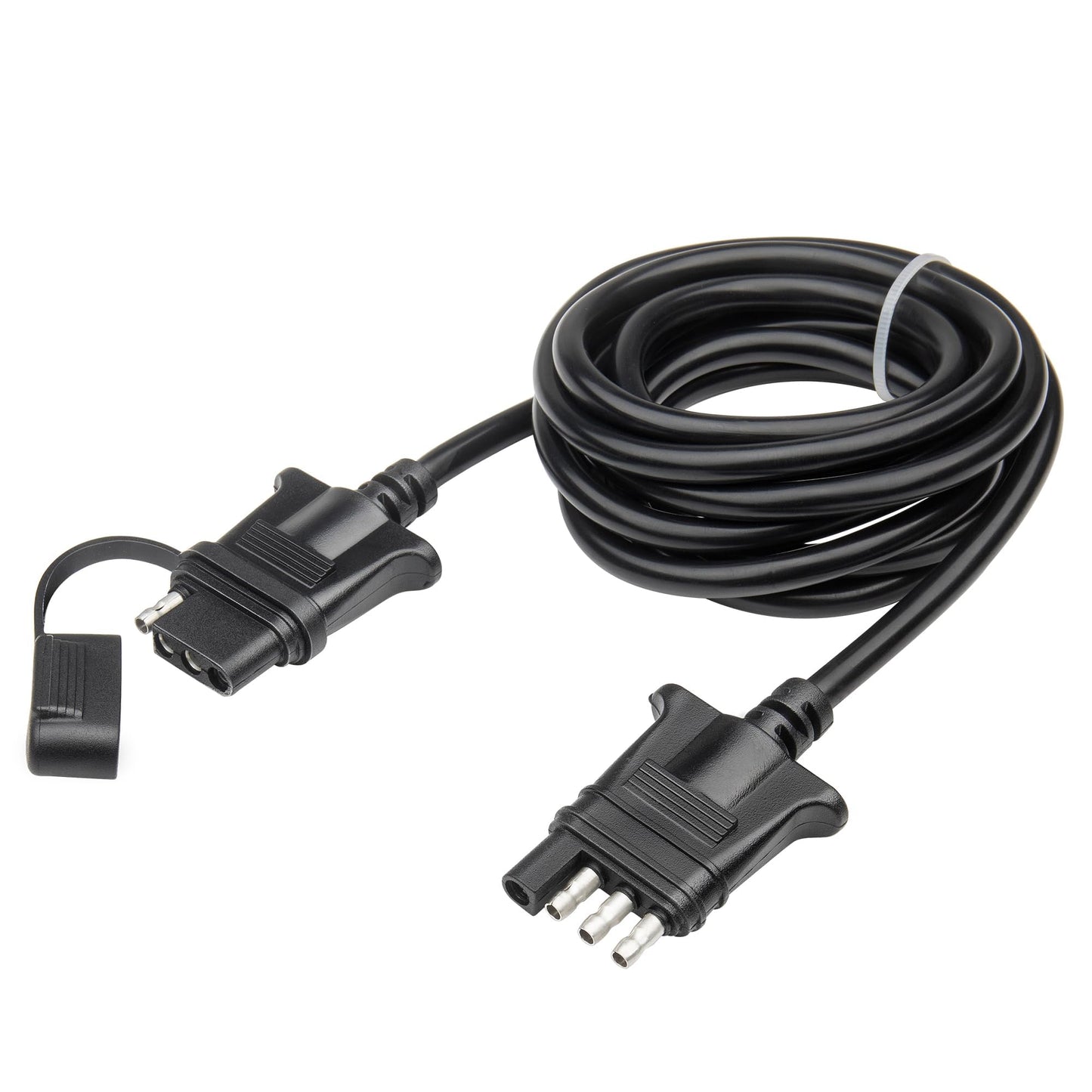 MECMO 4 Pin Flat Trailer Extension Cable 9FT, 18AWG 4 Way Trailer Wiring Conenctor Harness Vehicle-Side Trailer-Side 4 Prong Tra