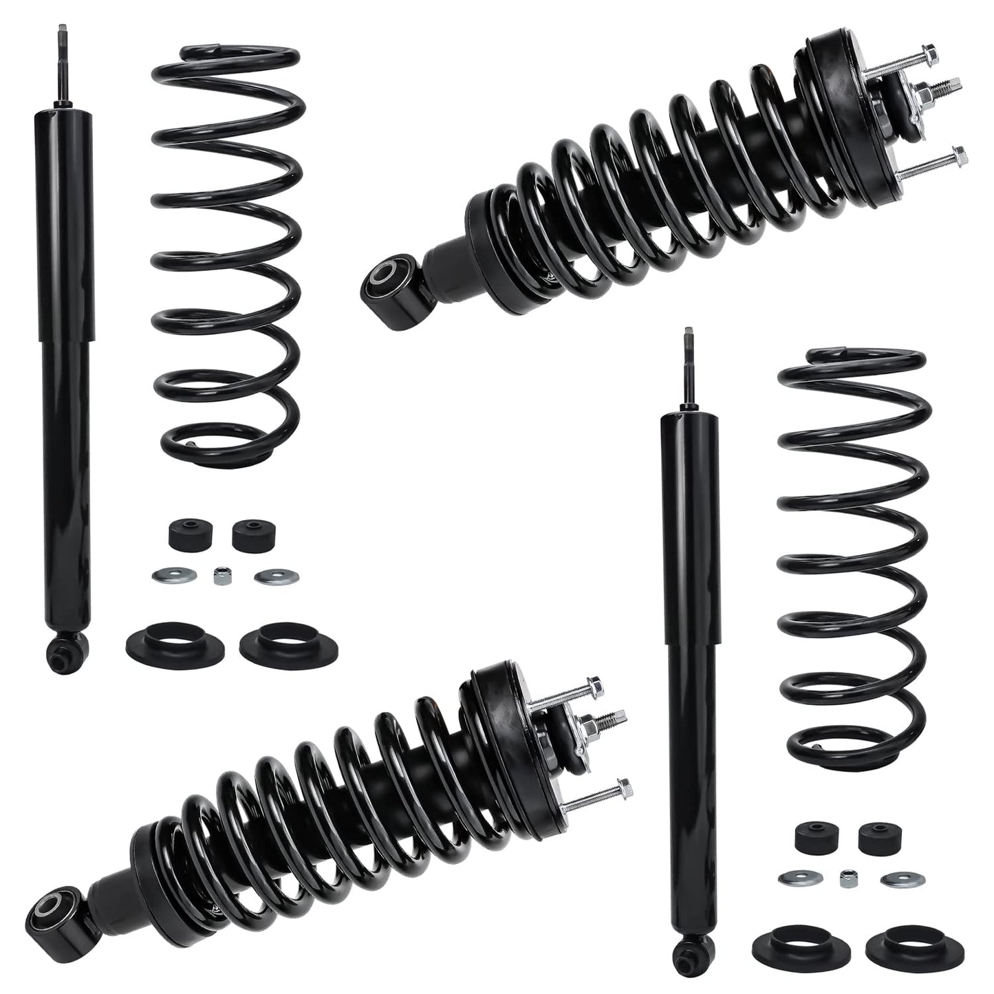 Detroit Axle - 4pc Struts Shocks for 03-11 Ford Crown Victoria Lincoln Town Car Mercury Grand Marquis, 2 Front Struts & Coil Spr