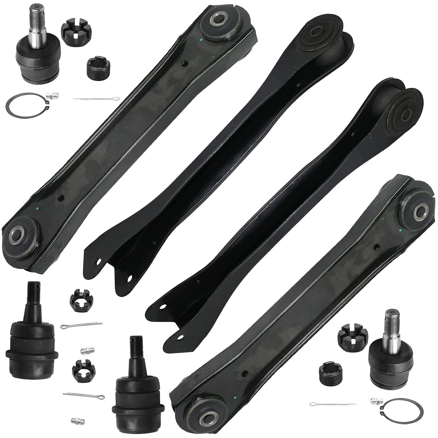 Detroit Axle - 8pc Front End Control Arms Kit for Jeep 1991-1999 Cherokee, 1991-1992 Comanche, 4 Upper & Lower Control Arms 4 Up