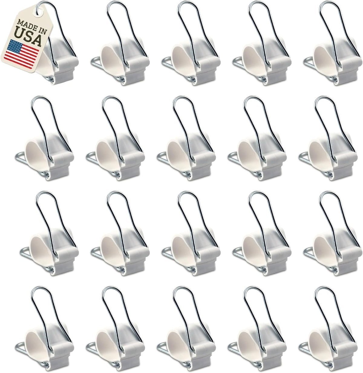 Reusable Plant Clips Made in USA – Orchid Clips, Plant Support Clips & Cord Clips – Heavy-Duty, Weather-Resistant & Durable – Secure Stems, Vines, Wires, Cables, Tomato Plants– Indoor & Outdoor