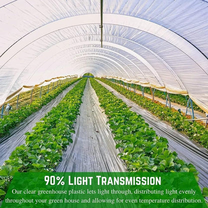 Farm Plastic Supply 4 Year Clear 6 mil Greenhouse Plastic Sheeting - Clear Greenhouse Plastic Sheeting, Polyethylene Film (36' x30')