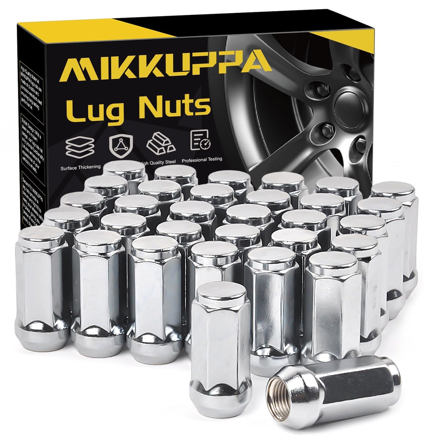 MIKKUPPA 9/16-18 Lug Nuts - Replacement for 2002-2010 Dodge Ram 1500, 1994-2010 Dodge Ram 2500/3500, 1984-1997 F250/F350, 1974-1