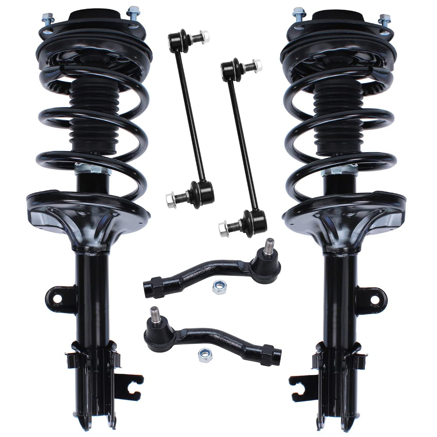 Detroit Axle - Front Struts Kit for 2005-2009 Hyundai Tucson 2005-2010 Kia Sportage 2 Ready Suspension Struts w/Coil Spring Asse