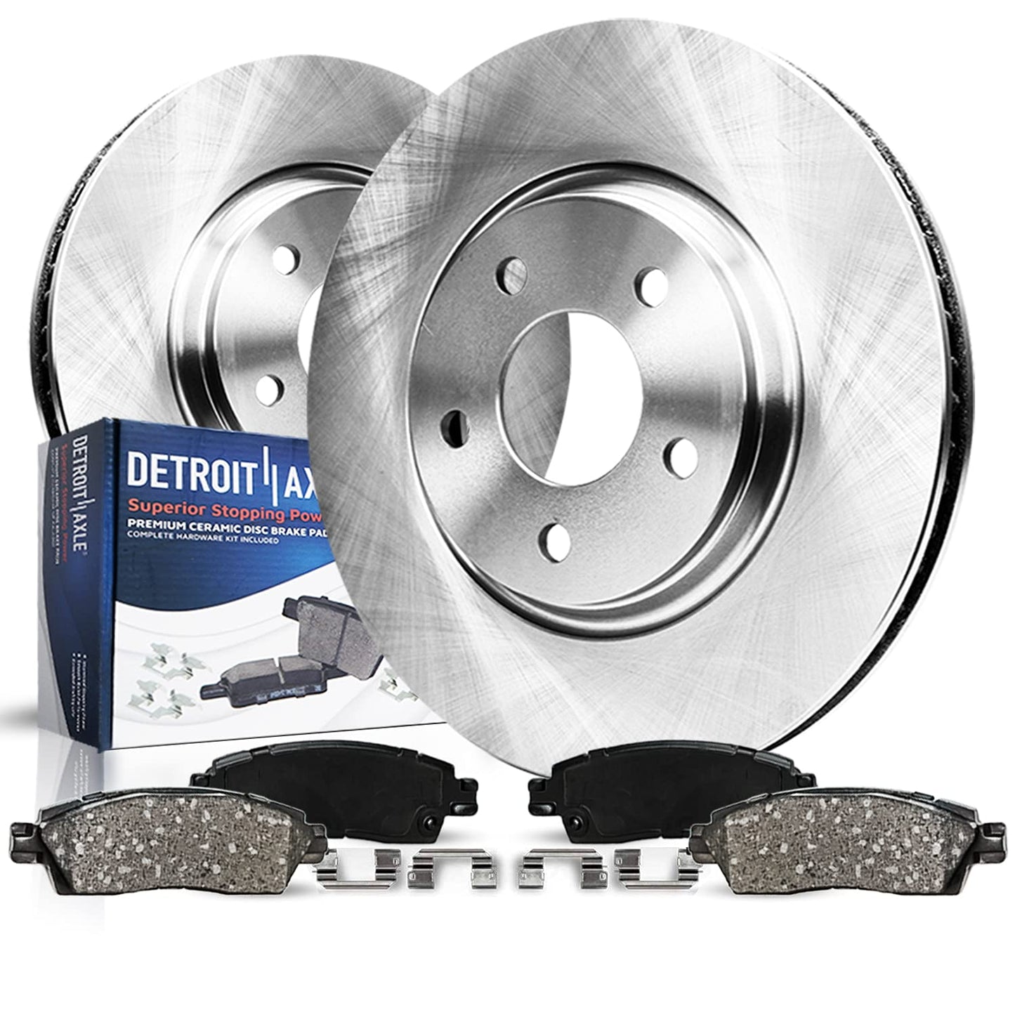 Detroit Axle - Front Brake Kit for Volvo S60 S80 V70 XC70 Replacement Disc Brake Rotors Ceramic Brakes Pads: 11.26 inch Rotor
