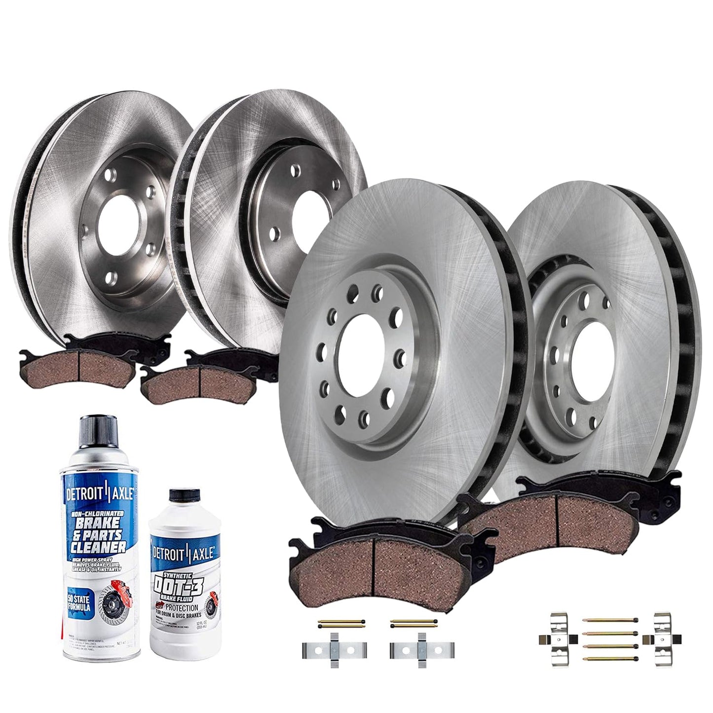 Detroit Axle - 10pc Brake Kit for 2017 2018 2019 Chevrolet Camaro, Disc Brake Rotors Ceramic Brakes Pads with Hardware Replaceme