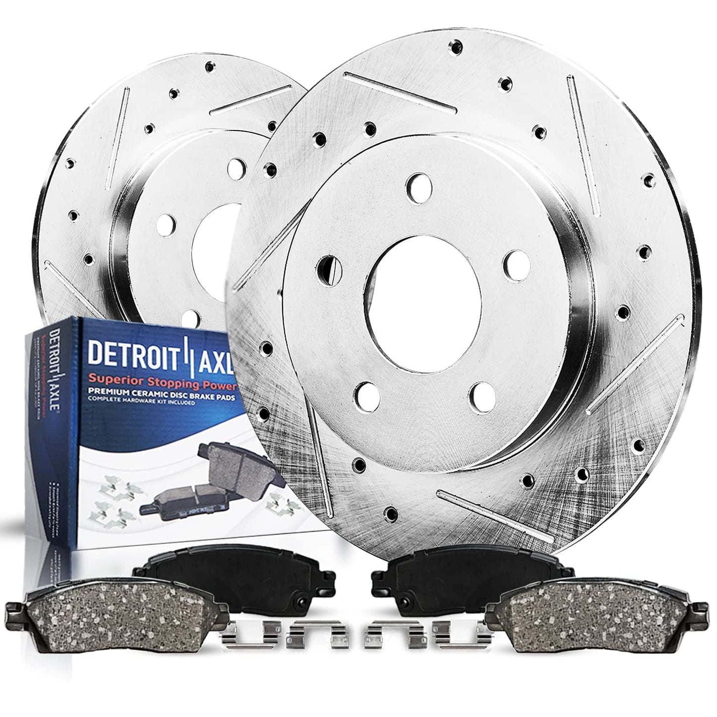 Detroit Axle - Rear Brake Kit for 2009-2019 Ford Flex, 2011-2019 Explorer, 2010-2019 Taurus, 2009-2012 Lincoln MKS, 2011-2012 MK