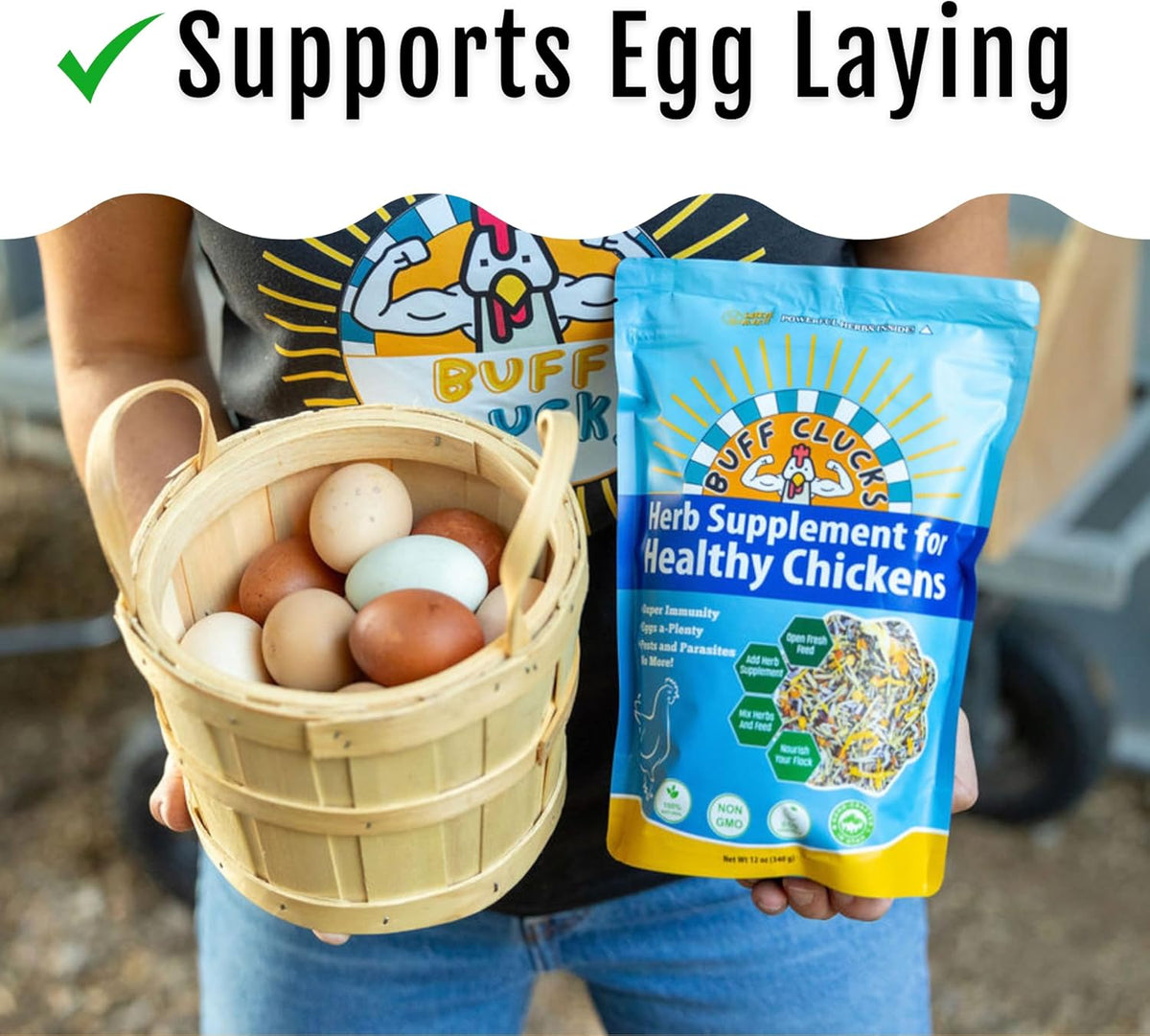 Herb Supplement for Backyard Chickens - Natural Chicken Treats, Poultry Feed Botanical Mix, Plant-Based Coop Snacks for Daily Wellness, Feather Quality, Egg Production, USA (20 LB)