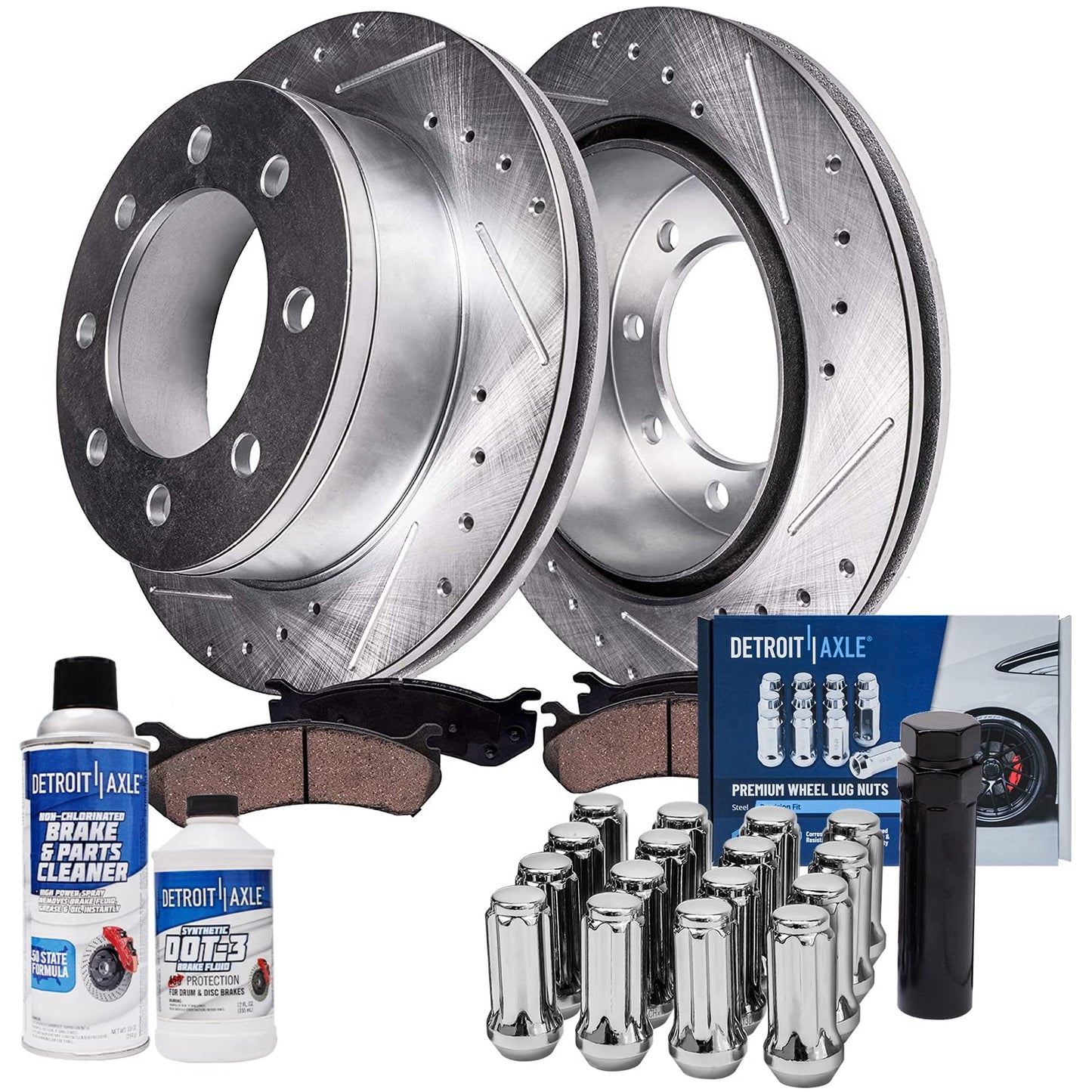 Detroit Axle - Front Brake Kit for Chevy GMC Silverado Sierra 1500 2500 3500 HD Express Savana 2500 3500 Avalanche Suburban Yuko