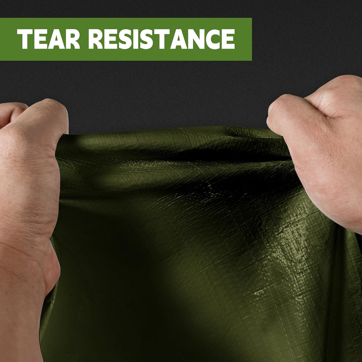 Green/Silver Heavy Duty Waterproof Tarp 12x12FT, 12mil Thick，Multifunctional tarp Whit Tear&Fade Resistant,UV Resistant,with Grommets and Reinforced Edges.
