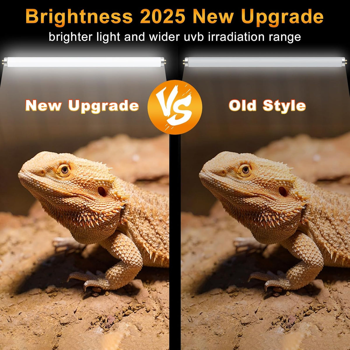 LUCKY HERP T8 15W UVB 10.0 Reptile Light, 18inch UVA UVB Reptile Light Bulb 2 Pack, Fluorescent Lamp for Reptiles Amphibians Lizards Chameleons
