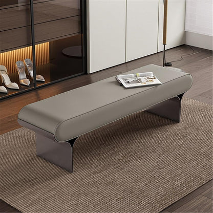 Modern Wooden Bench at The Foot of The Bed Long Beside The Suitable for Bedroom and Walk-in Closet Entryway(XL)