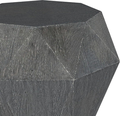 Coaster Home Furnishings - Jacinto - Solid Mango Wood - 19.5-Inch Octagonal Side Table with Geometric Design, Plastic Glides and Space-Saving Build - Living Room and Entryway - Gray - 931159
