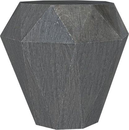 Coaster Home Furnishings - Jacinto - Solid Mango Wood - 19.5-Inch Octagonal Side Table with Geometric Design, Plastic Glides and Space-Saving Build - Living Room and Entryway - Gray - 931159